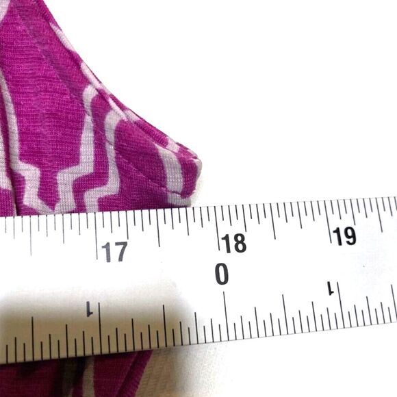 41 Hawthorn Surplice Belted Faux Wrap Dress Purple Geometric Print Size Medium - Picture 6 of 9